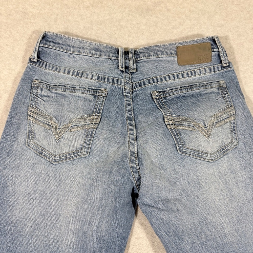 BKE Tyler Jeans Mens 34x34 Light Wash Straight Leg Stretch Blue - Picture 12 of 12